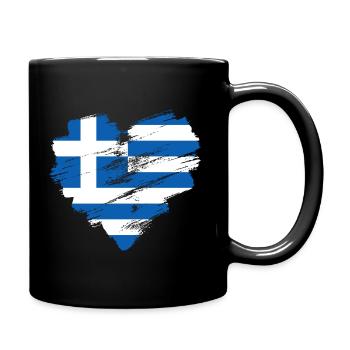 Griechenland - Tasse einfarbig - Schwarz - Rechts