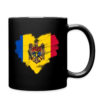 Moldawien - Tasse einfarbig - Schwarz - Rechts