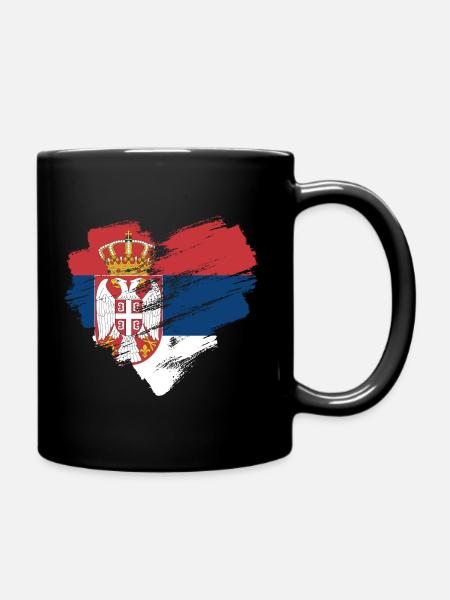 Serbien - Tasse einfarbig - Schwarz