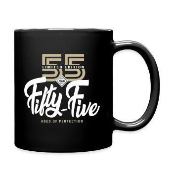 55 years fifty five Birthday gift 55 years - Full Colour Mug - black - Right