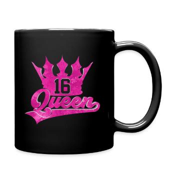 16E ANNIVERSAIRE REINE 16 - Mug uni - noir - Droite