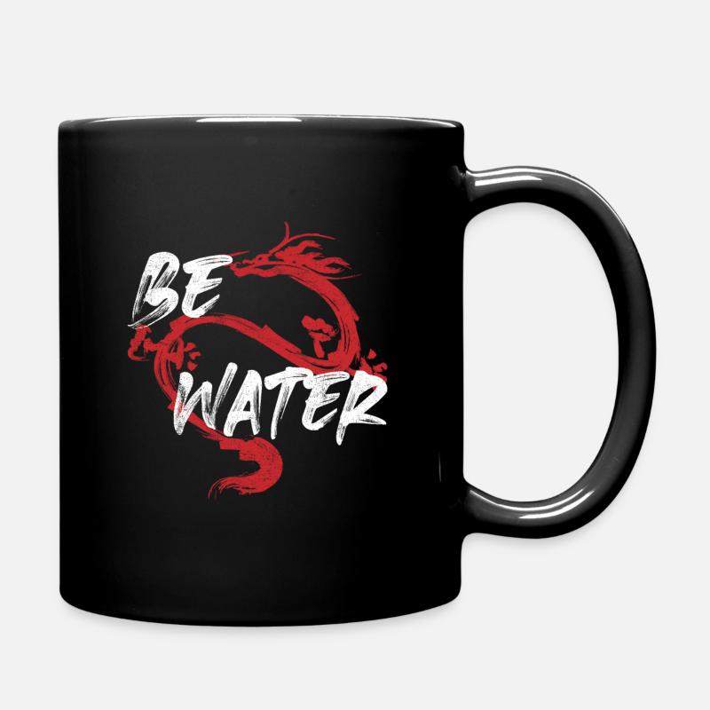 Be Water Dragon Martial Art Kung Fu Wing Chun - Mug uni - noir