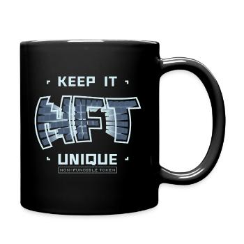 NFT, Non Fungible Token, Keep it unique, Crypto - Full Colour Mug - black - Right