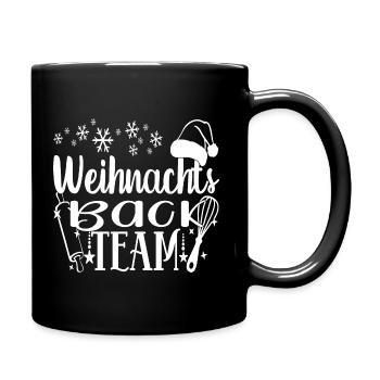 Weihnachts Back Team - Tasse einfarbig - Schwarz - Rechts