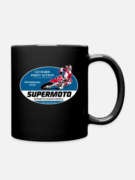 Supermoto - Supermotard - Tasse einfarbig - Schwarz