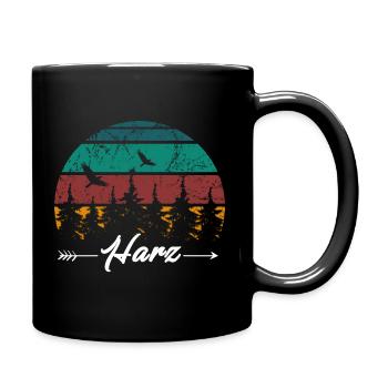 Harz Gebirge Brocken Bergsteigen - Tasse einfarbig - Schwarz - Rechts