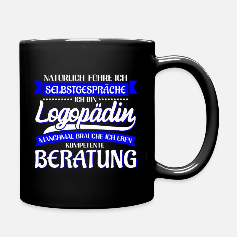 Logopädin Logopädie Humor T-Shirt - Tasse einfarbig - Schwarz