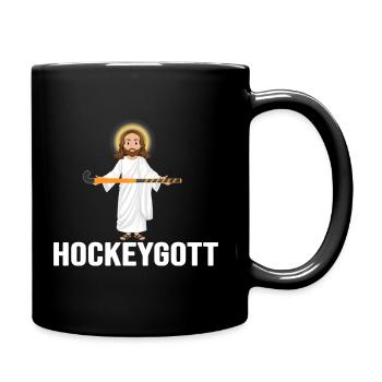 hockey hockeystick fieldhockey field hockeygott - Full Colour Mug - black - Right