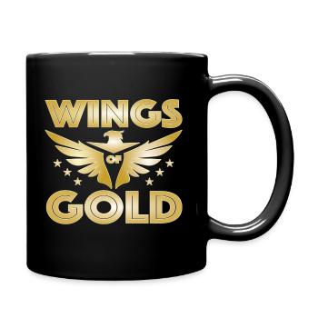 Wings of Gold Motorcycle Luxury Tourer - Full Colour Mug - black - Right