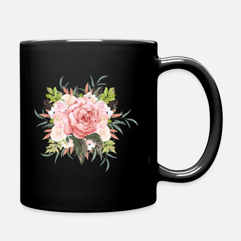 Couronne de fleurs - Mug uni - noir