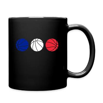 France basketball t-shirt basketball fan - Full Colour Mug - black - Right
