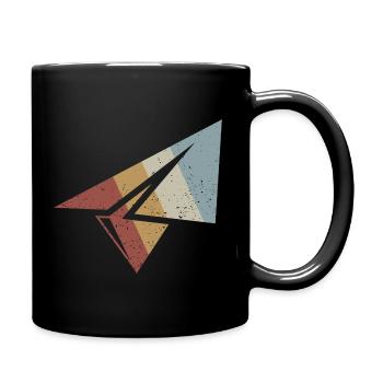 Paper Plane Retro Style Vintage - Mug uni - noir - Droite