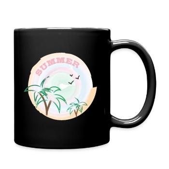 Summer Watercolor T-Shirt - Full Colour Mug - black - Right