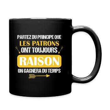 Patron - Cadeau - Drôle - Métier - Chance - Boss - Mug uni - noir - Droite