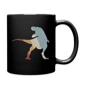 Dinosaure Rétro Style Vintage - Mug uni - noir - Droite