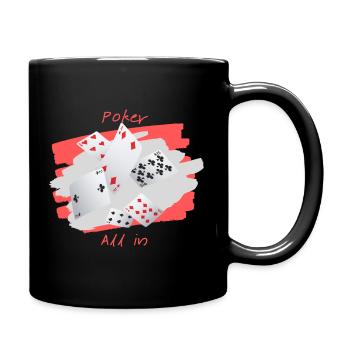 Poker All in - Mug uni - noir - Droite