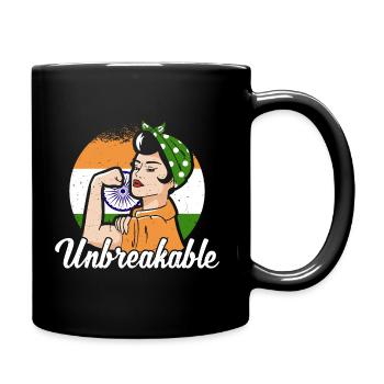 Unbreakable Indian Lady - Tasse einfarbig - Schwarz - Rechts