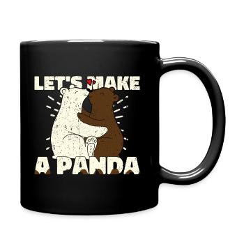 Faisons un panda. Cadeau d’amour d’ours - Mug uni - noir - Droite