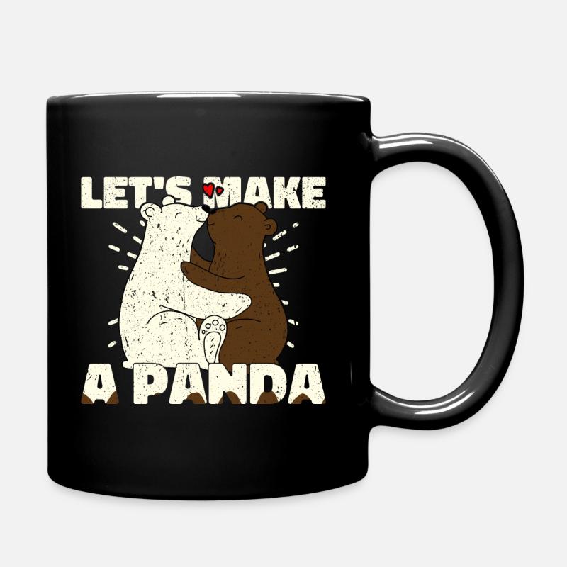 Let's make a panda. Bär Liebe Geschenk - Tasse einfarbig - Schwarz