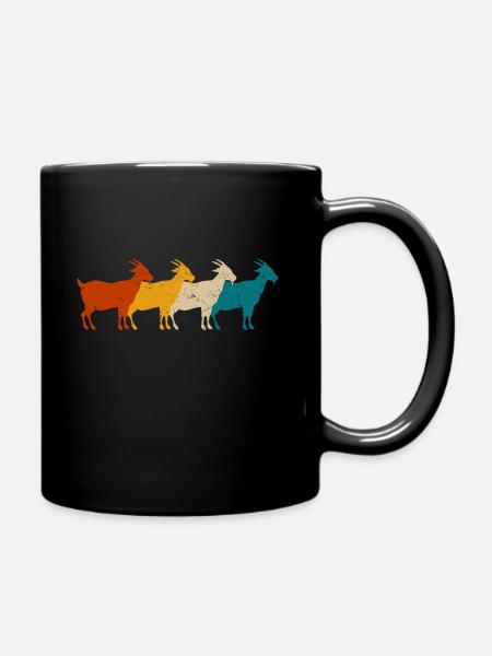 retro chèvres t-shirt chèvre - Mug uni - noir