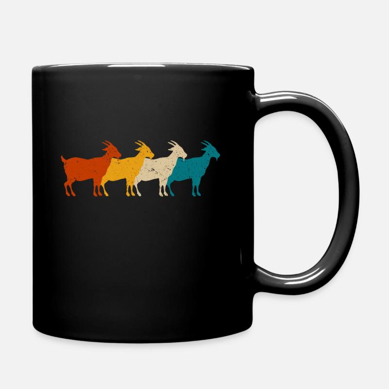 retro chèvres t-shirt chèvre - Mug uni - noir