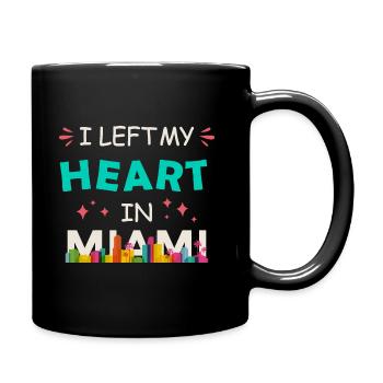 Ich habe mein Herz in Miami gelassen - Tasse einfarbig - Schwarz - Rechts