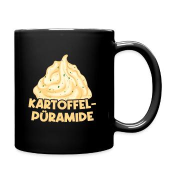 Kartoffel Püree Pyramide Lustig Kartoffelpüramide - Tasse einfarbig - Schwarz - Rechts