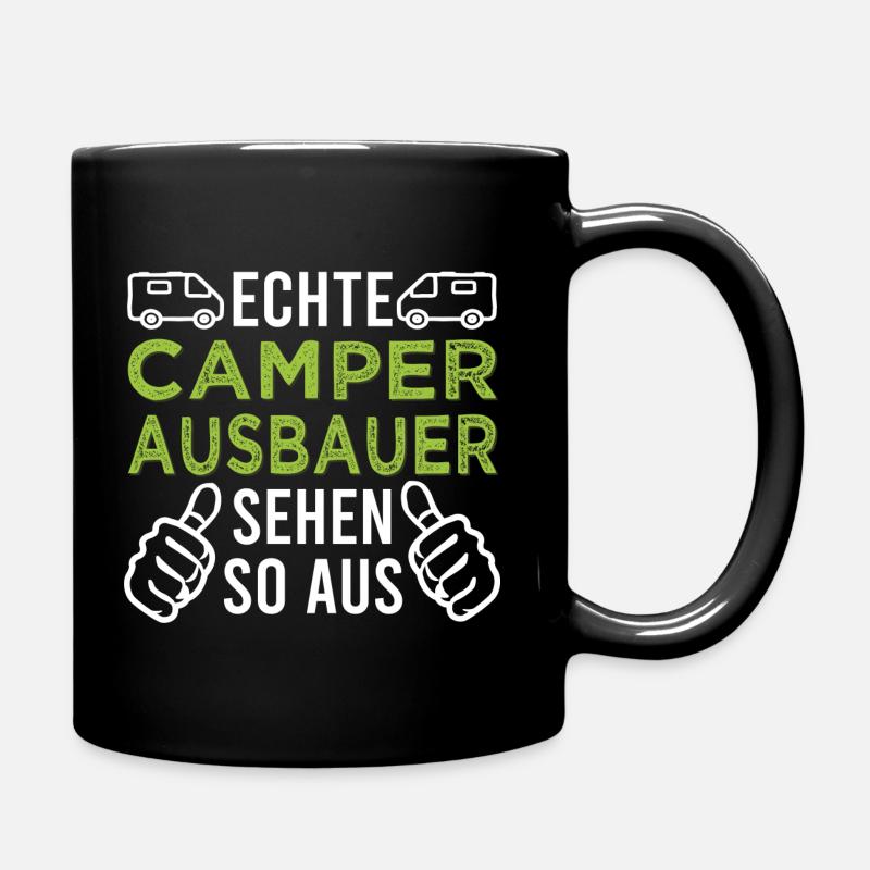 Camper - Van - Ausbauer - Tasse einfarbig - Schwarz