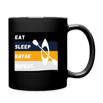 MANGER DORMIR KAYAK RÉPÉTER - Mug uni - noir - Droite