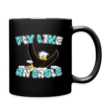 Fly Like An Eagle Eagle - Full Colour Mug - black - Right