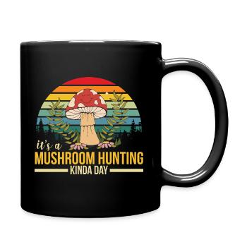 Mushroom pickers and mushroom friends - Full Colour Mug - black - Right
