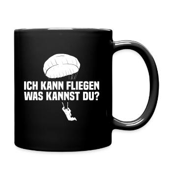 Skydiving Fallschirmspringen Spruch Skydiver - Tasse einfarbig - Schwarz - Rechts