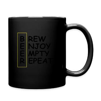 Beer - Tasse einfarbig - Schwarz - Rechts