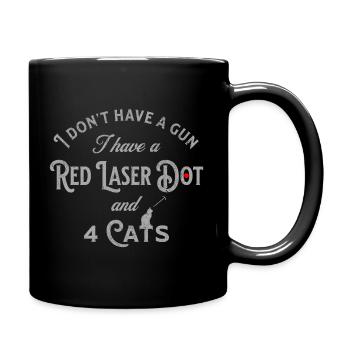Cat Humor - No Weapons - Funny Motif - Full Colour Mug - black - Right