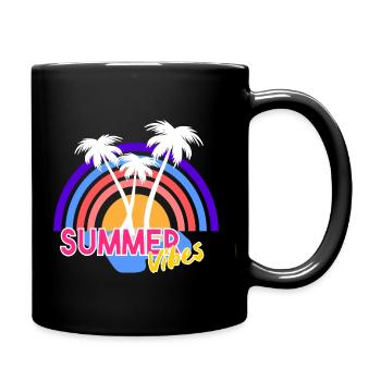 Summer Vibes - Tasse einfarbig - Schwarz - Rechts