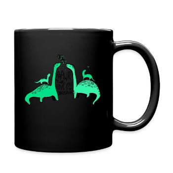 RAWR means I LOVE YOU in DINOSAUR (Farbe) - Tasse einfarbig - Schwarz - Rechts