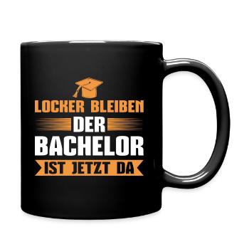 Bachelorprüfung bestanden Uni Abschluss Bachelor - Tasse einfarbig - Schwarz - Rechts