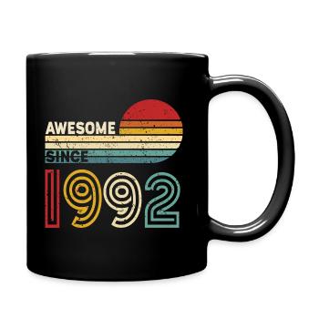 1992 Gift Birthday Vintage Saying - Full Colour Mug - black - Right