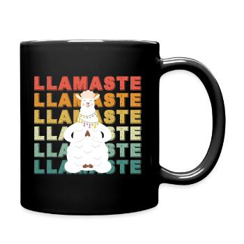 Meditation, Zen Yoga und Pilates - Tasse einfarbig - Schwarz - Rechts