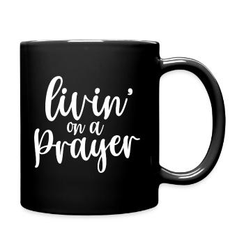Livin On A Prayer - Full Colour Mug - black - Right
