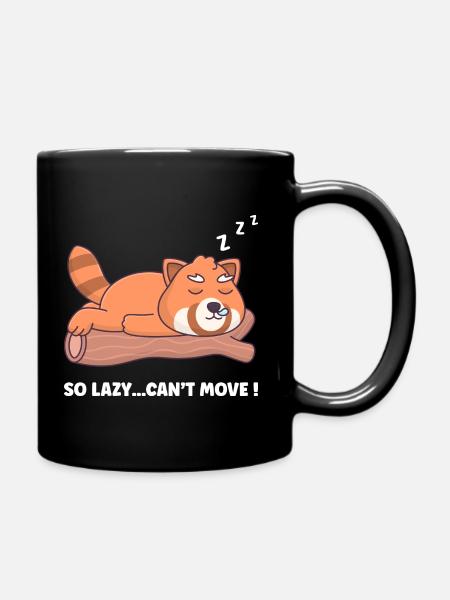 So Lazy Can't Move - Full Colour Mug - black