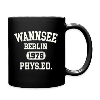 Retro Vintage Waldbad Wannsee Outfit See Baden - Tasse einfarbig - Schwarz - Rechts