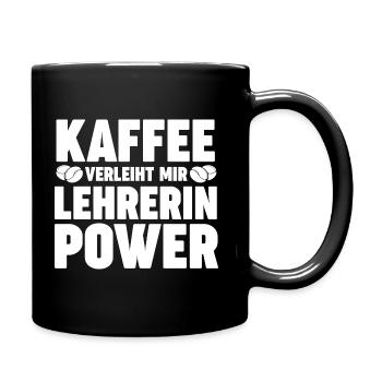 Kaffee Schullehrerin Lehrerin - Tasse einfarbig - Schwarz - Rechts