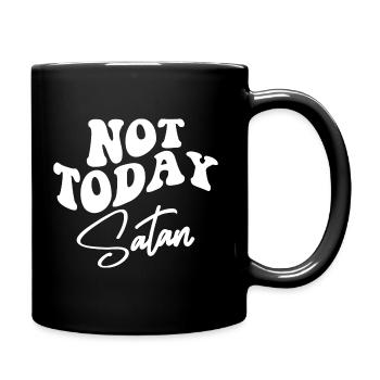Not Today Satan - Full Colour Mug - black - Right