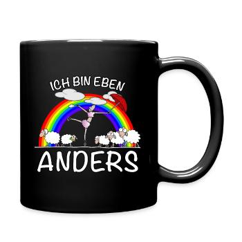 Ich bin anders - Tasse einfarbig - Schwarz - Rechts