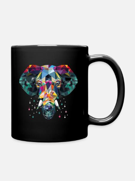 Elefant - Tasse einfarbig - Schwarz