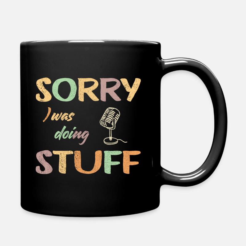 sorry I was doing microphone hell copy - Full Colour Mug - black