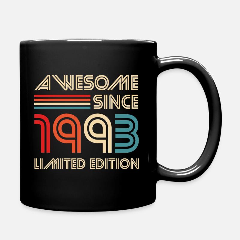 1993 geboren Retro 30. Geburtstag Geschenkidee - Tasse einfarbig - Schwarz