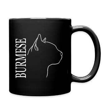 Burmese Profile Cats Cat Wilsigns - Full Colour Mug - black - Right