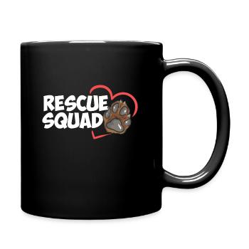 Rescue Squad Hunde Katzen Tierheim Tierrettung - Tasse einfarbig - Schwarz - Rechts